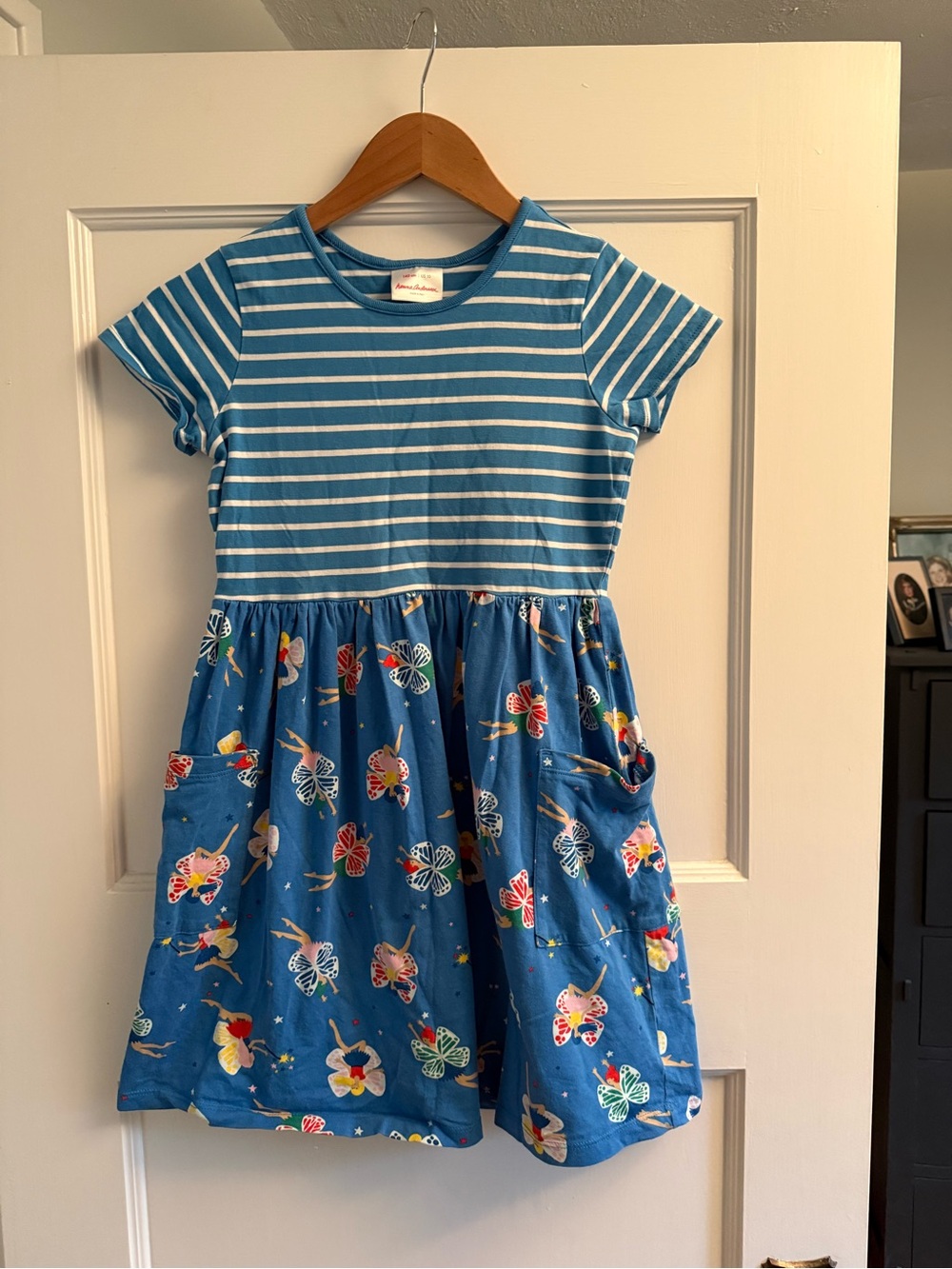 Hanna Andersson Blue Striped & Fairy Print Dress - Picture 2 of 6